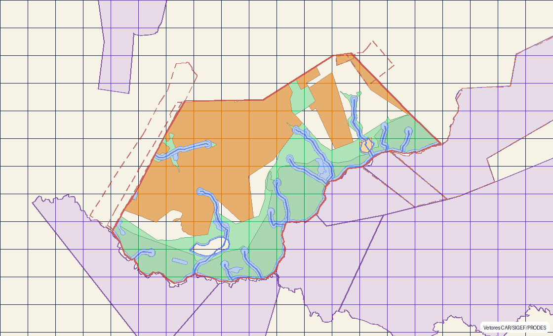 Prévia vetorial de mapa técnico CAR